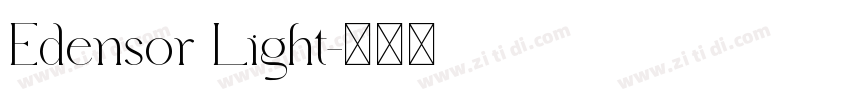 Edensor Light字体转换